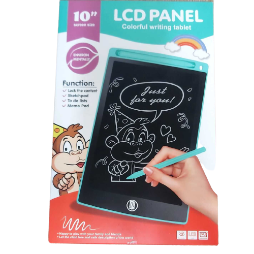 אינץ' LCD 10 | לוח כתיבה אלקטרוני גדול | רב צבעים | משחק יצירה לפיתוח הדמיון והיצירתיות