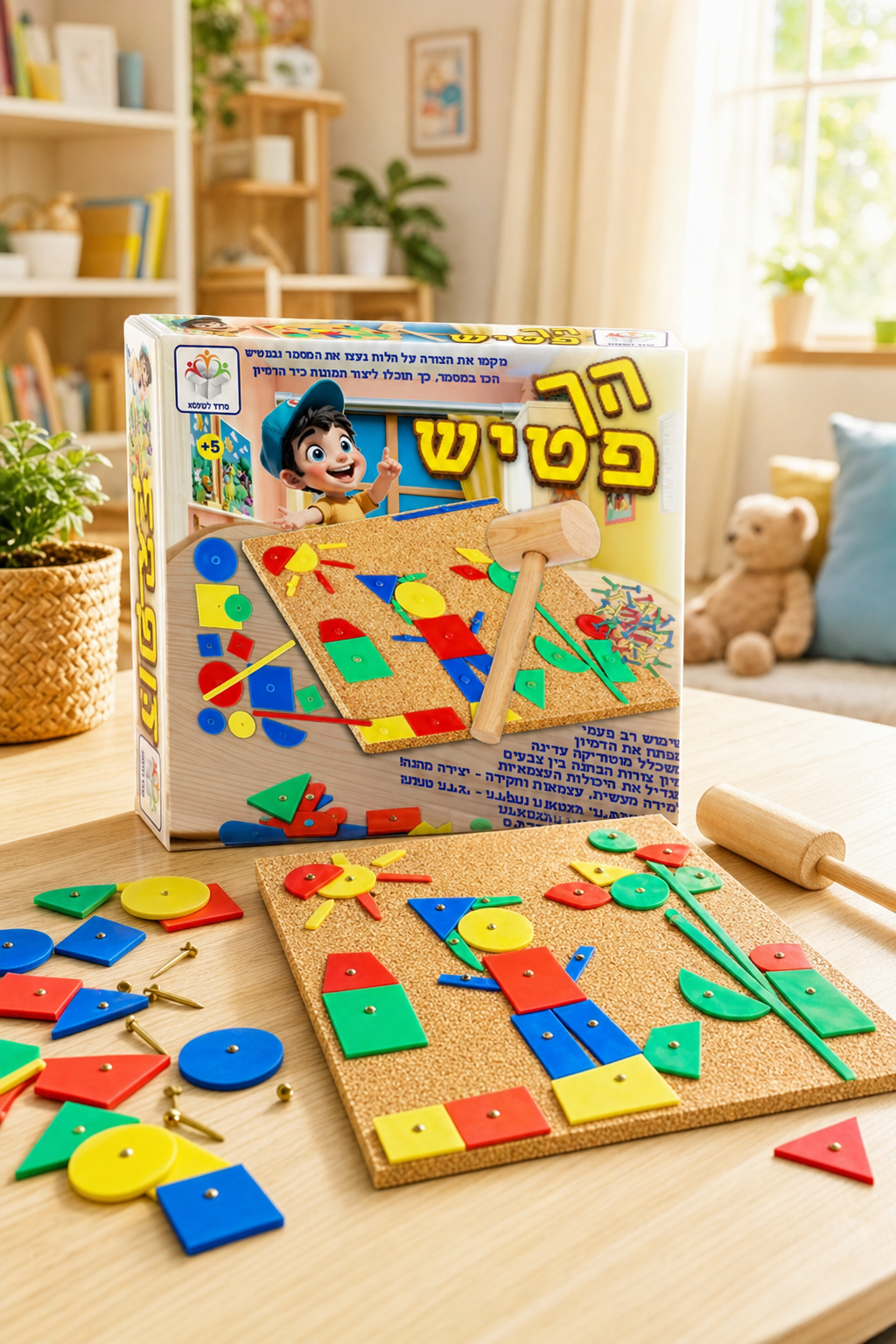 פטיש מסמר - משחק דפיקות צבעוני לפיתוח מוטוריקה עדינה