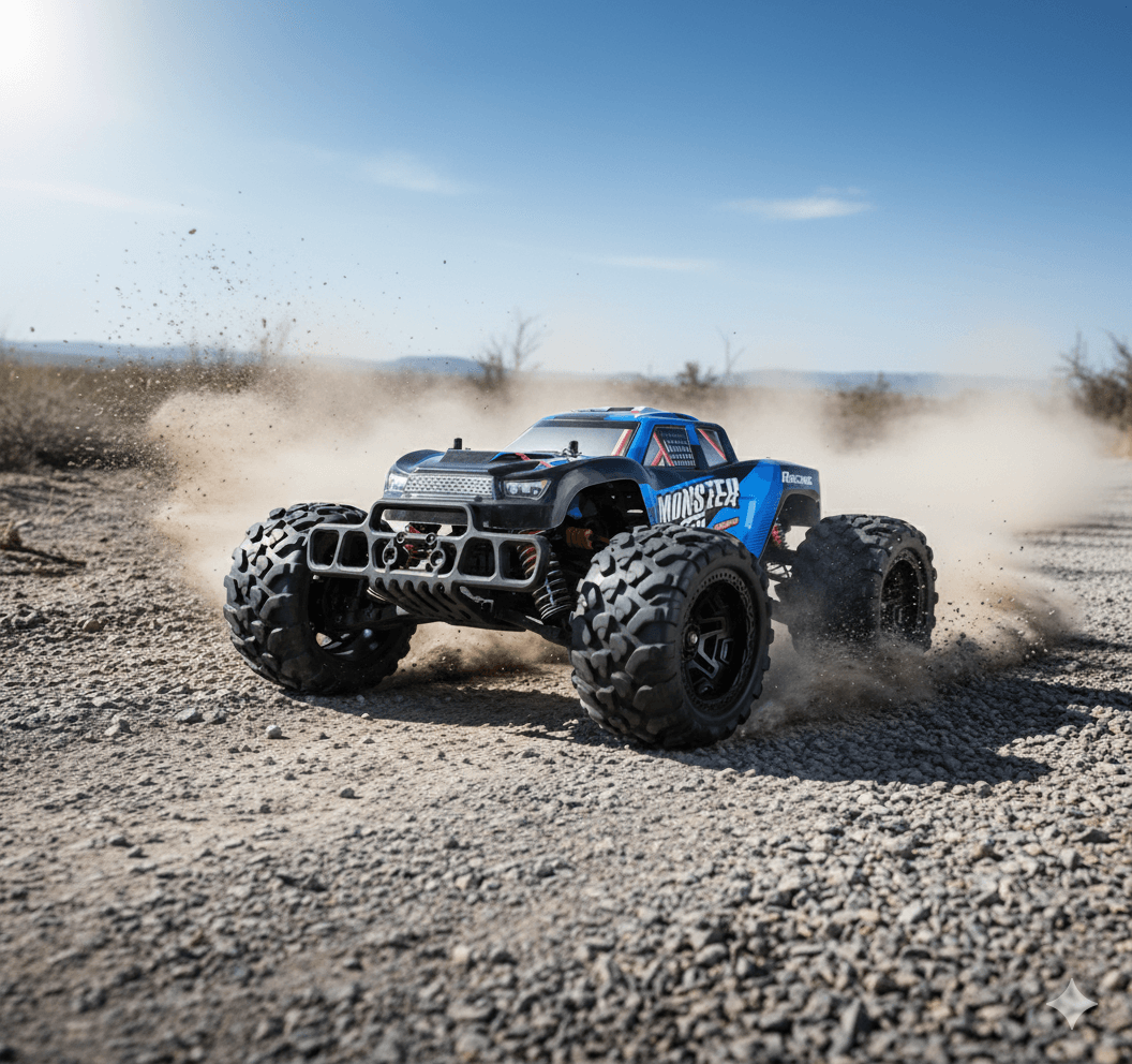 KFPLAN MONSTER M602 – רכב על שלט מקצועי בראשלס 1/8 (4WD), עד 80 קמ״ש