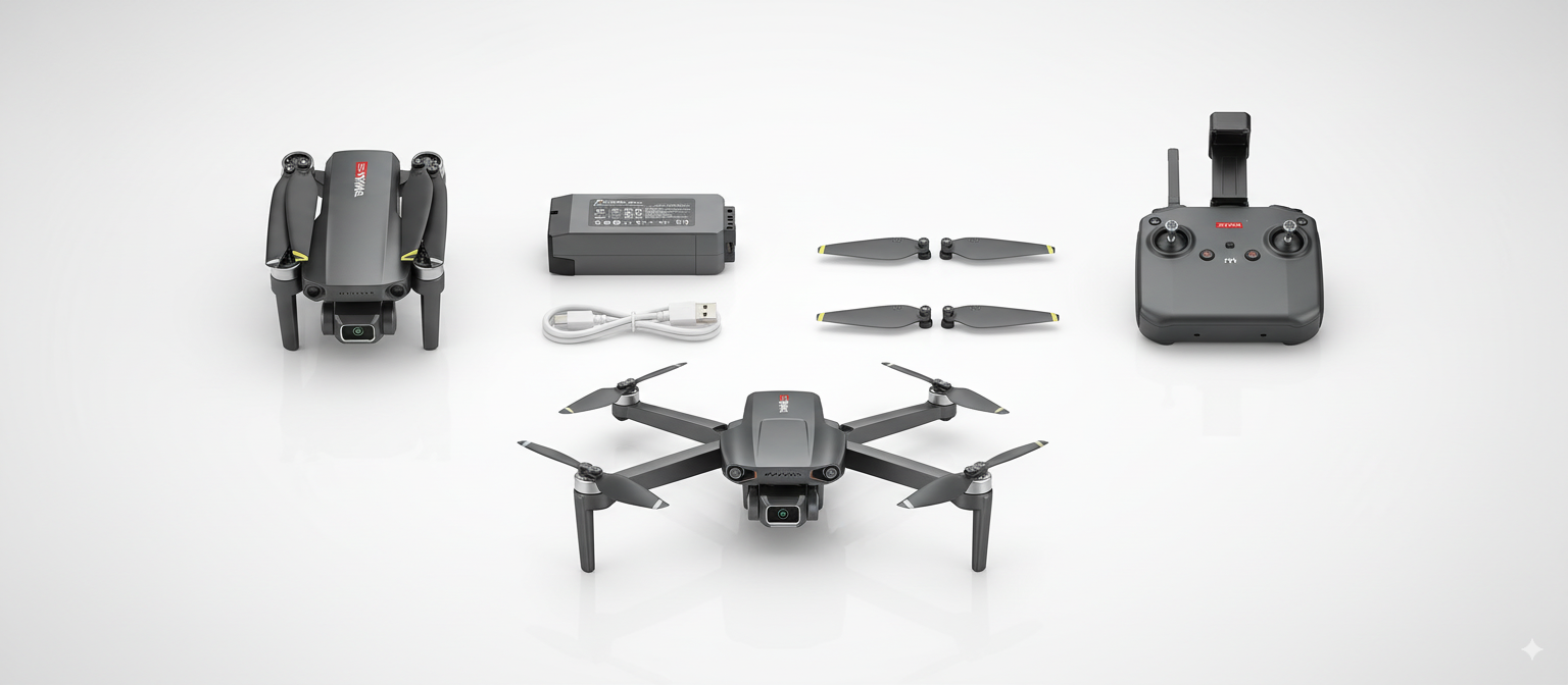 SYMA W4 – רחפן עם מצלמת 4K, גימבל 3־צירים ו־GPS (עד 3 ק״מ, 30 דק׳ טיסה)
