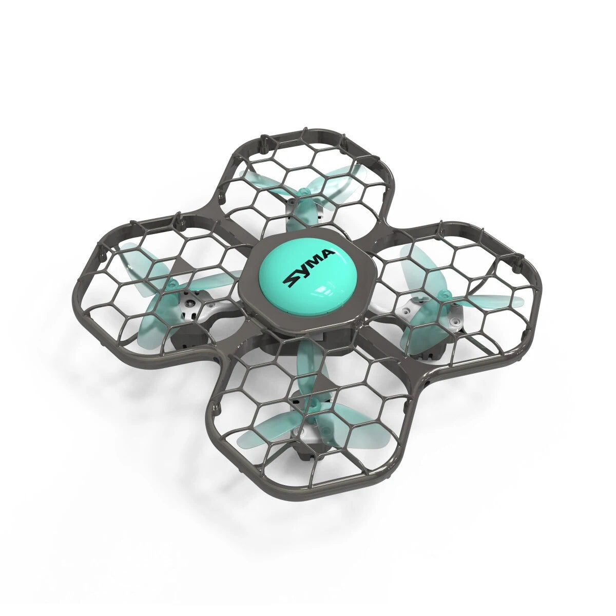 SYMA X26PRO – רחפן מיני עם מגני פרופלורים סגורים, מבט תלת־רבע (ללא מצלמה)