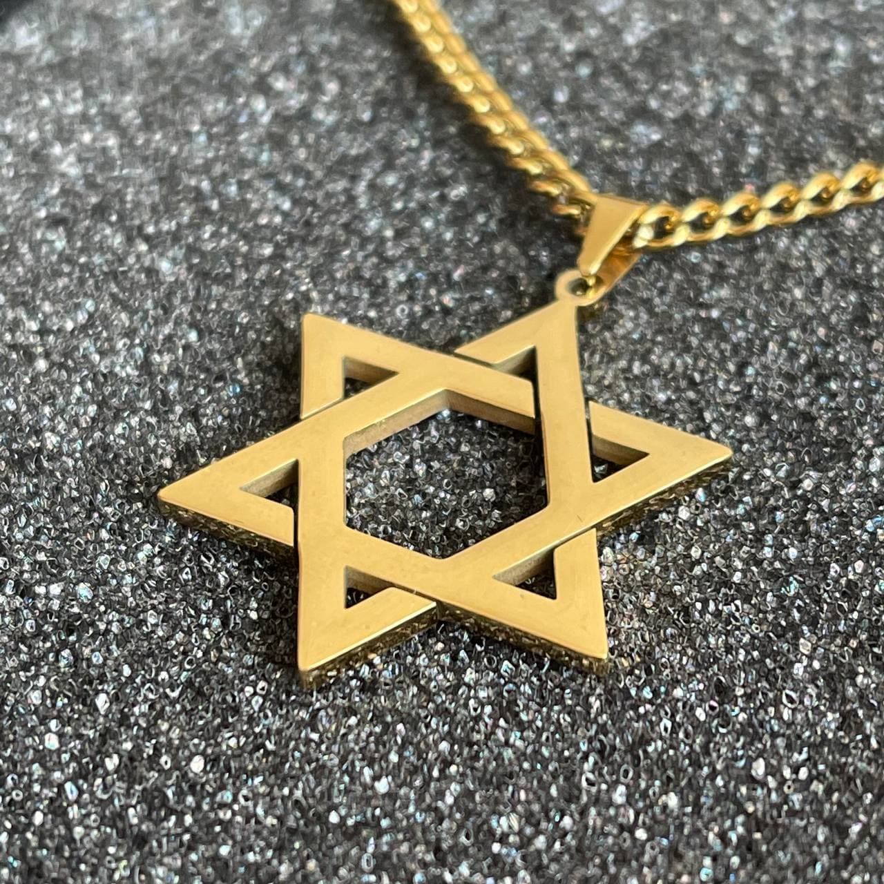 דרייס תכשיטים שרשרת שרשרת יוקרתית מגן דוד בצבע זהב