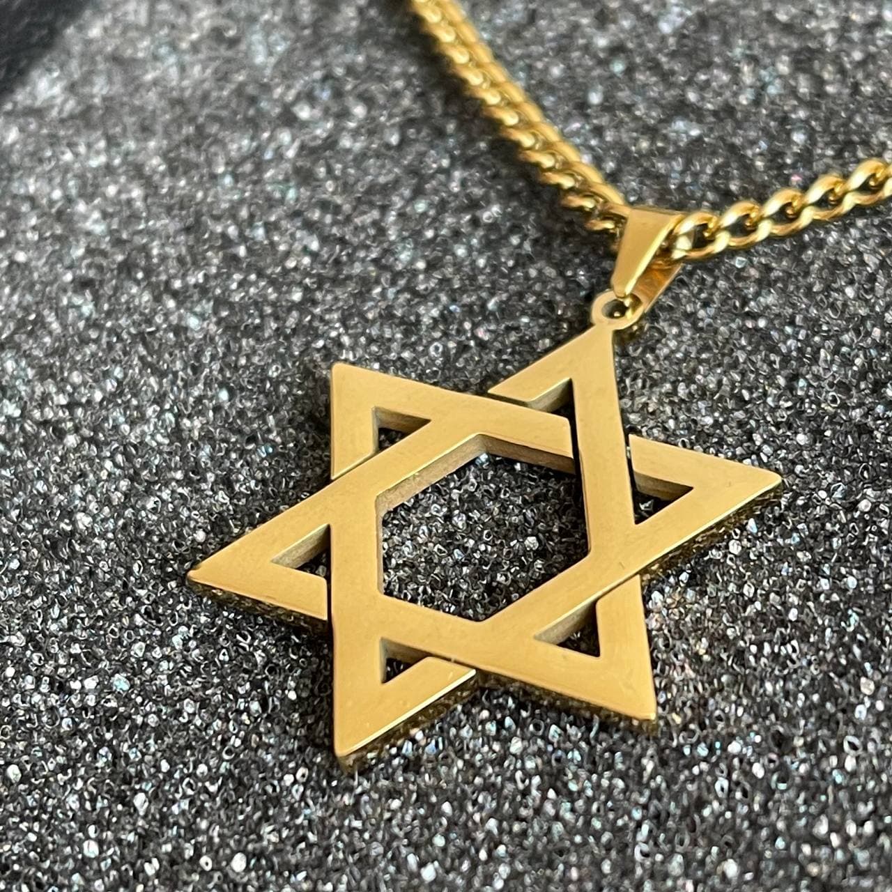 דרייס תכשיטים שרשרת שרשרת יוקרתית מגן דוד בצבע זהב