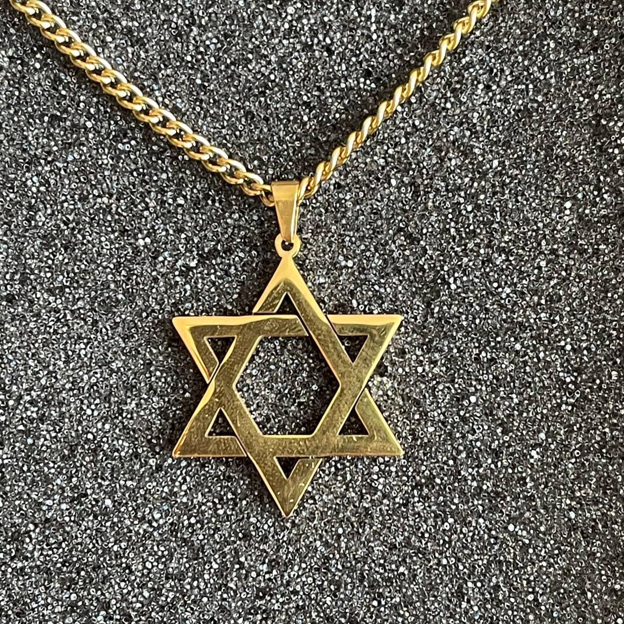 דרייס תכשיטים שרשרת שרשרת יוקרתית מגן דוד בצבע זהב