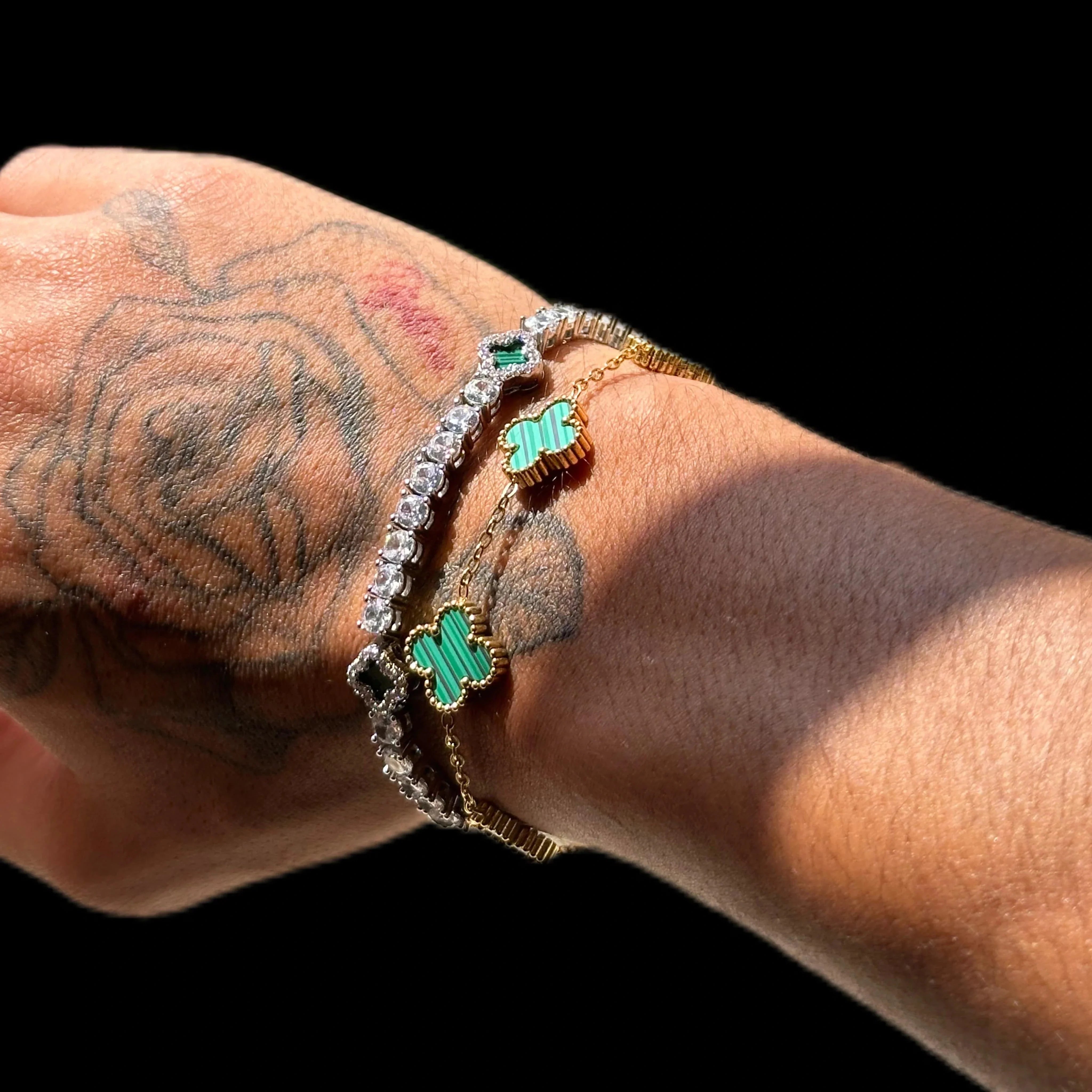 צמיד תלתן וצמיד טניס תלתן