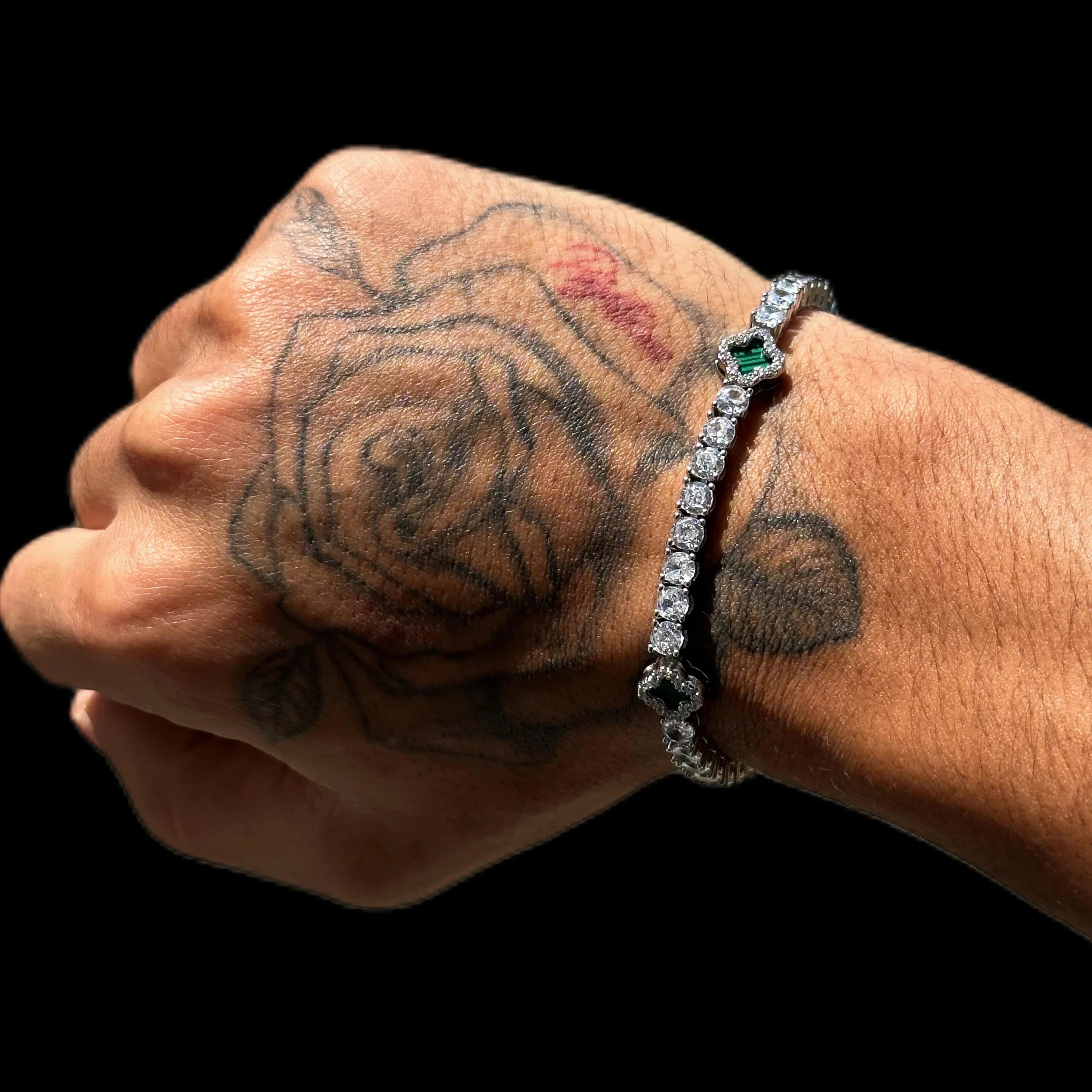 צמיד טניס תלתן ירוק